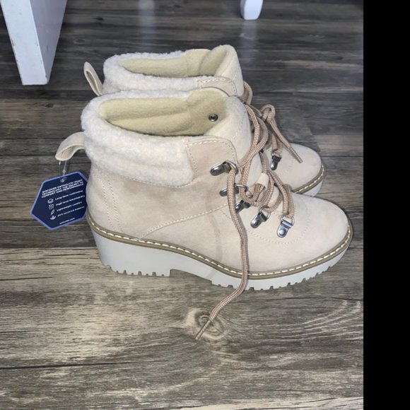 Size women's 6 cream colored Oleen boots, winter boots, water repellent shoes - Picture 3 of 5